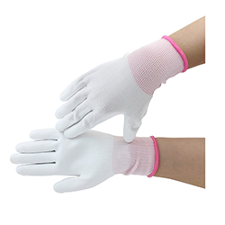 ポリエステル手袋（手のひらPUコーティング）