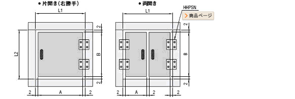 扉用プレートのサイズ