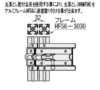 フレーム用丸落としセット使用例